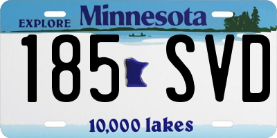 MN license plate 185SVD