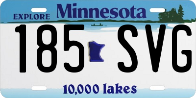 MN license plate 185SVG