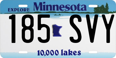 MN license plate 185SVY