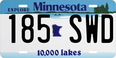 MN license plate 185SWD