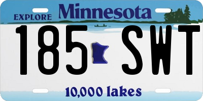 MN license plate 185SWT