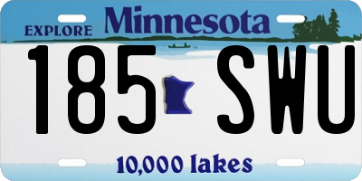 MN license plate 185SWU