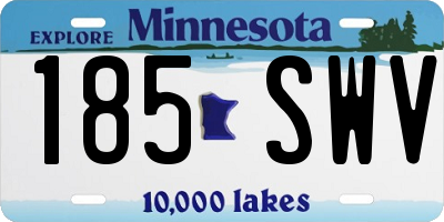 MN license plate 185SWV