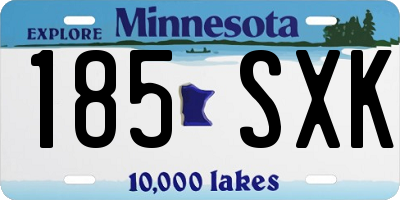 MN license plate 185SXK