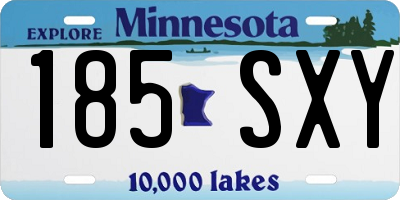 MN license plate 185SXY