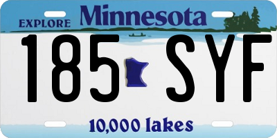 MN license plate 185SYF