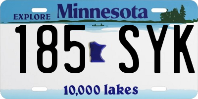 MN license plate 185SYK