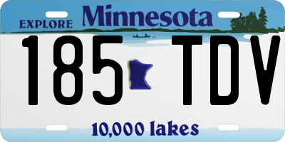 MN license plate 185TDV