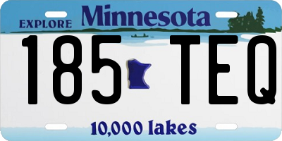 MN license plate 185TEQ