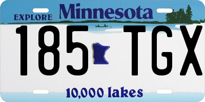 MN license plate 185TGX