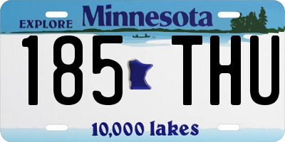 MN license plate 185THU