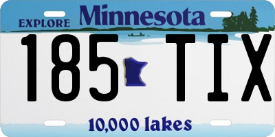 MN license plate 185TIX