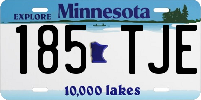 MN license plate 185TJE