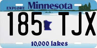 MN license plate 185TJX
