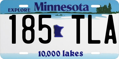 MN license plate 185TLA