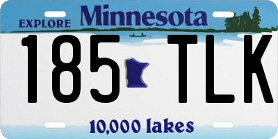 MN license plate 185TLK
