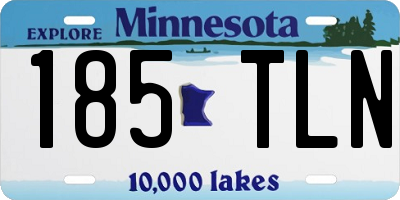 MN license plate 185TLN