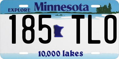 MN license plate 185TLO
