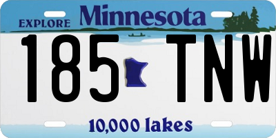 MN license plate 185TNW