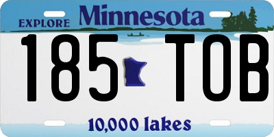MN license plate 185TOB