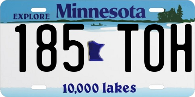 MN license plate 185TOH