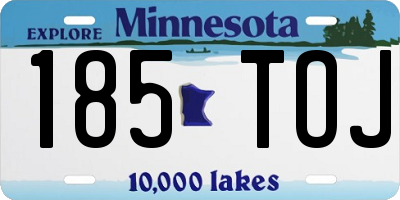 MN license plate 185TOJ