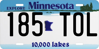 MN license plate 185TOL