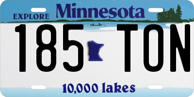 MN license plate 185TON