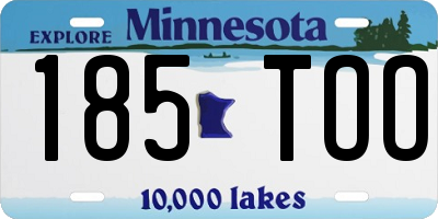 MN license plate 185TOO