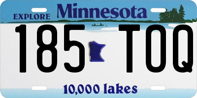 MN license plate 185TOQ