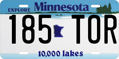 MN license plate 185TOR