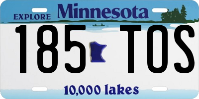MN license plate 185TOS