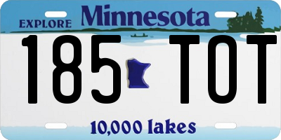 MN license plate 185TOT