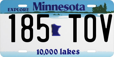 MN license plate 185TOV