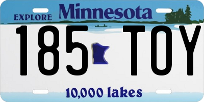 MN license plate 185TOY