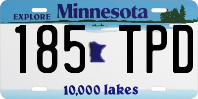 MN license plate 185TPD