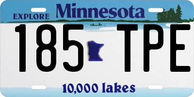 MN license plate 185TPE