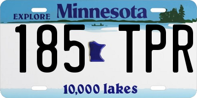 MN license plate 185TPR
