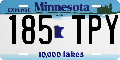MN license plate 185TPY
