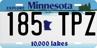 MN license plate 185TPZ