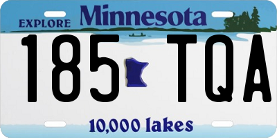 MN license plate 185TQA