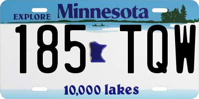 MN license plate 185TQW