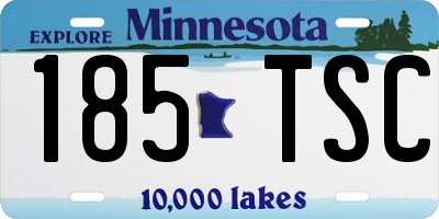 MN license plate 185TSC