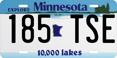 MN license plate 185TSE