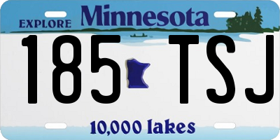 MN license plate 185TSJ