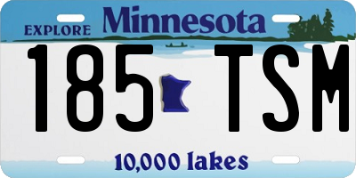 MN license plate 185TSM