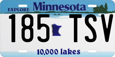 MN license plate 185TSV