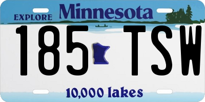 MN license plate 185TSW
