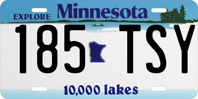 MN license plate 185TSY