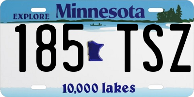 MN license plate 185TSZ